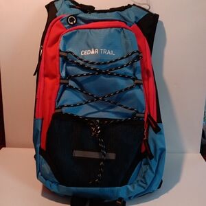 Dynamic Red and Blue Sport Backpack with Durable Design